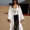 Textured Scuba Crepe Kimono